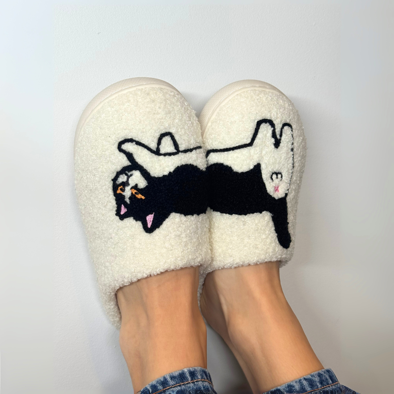 Cat & Dog Plush Slippers