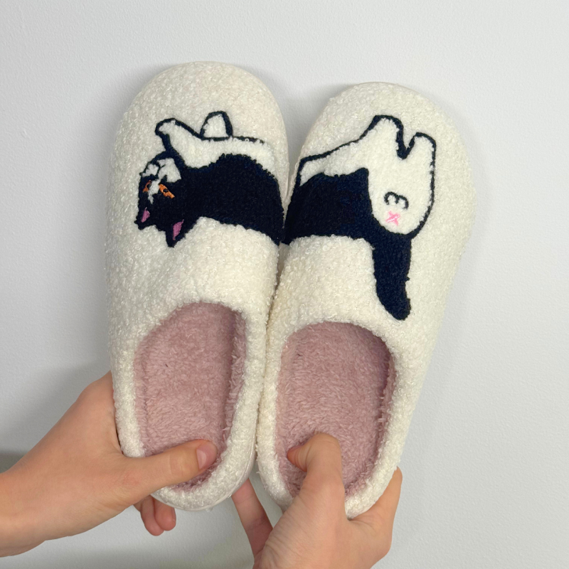 Cat & Dog Plush Slippers