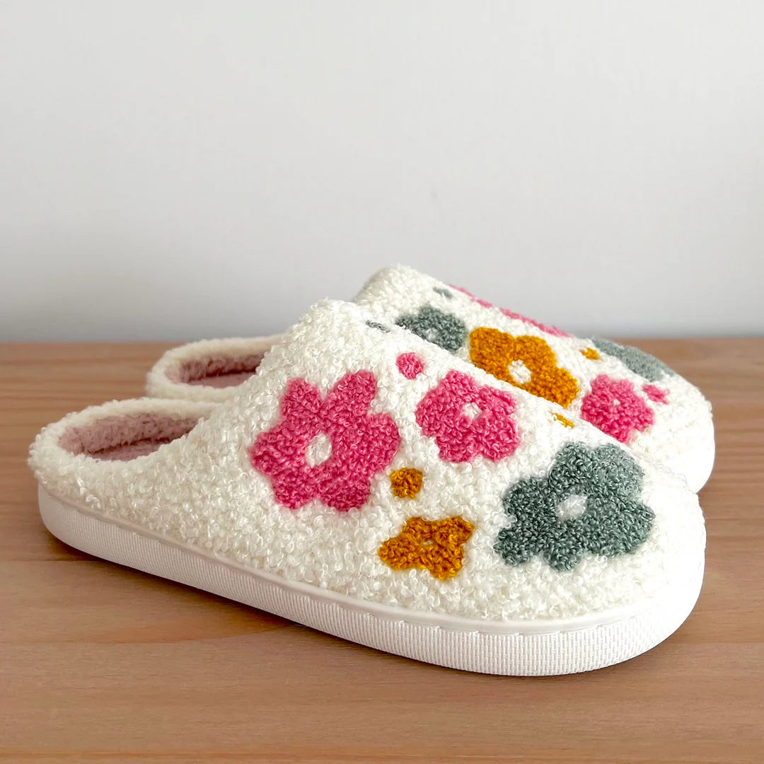 Spring Flowers Plush Slippers