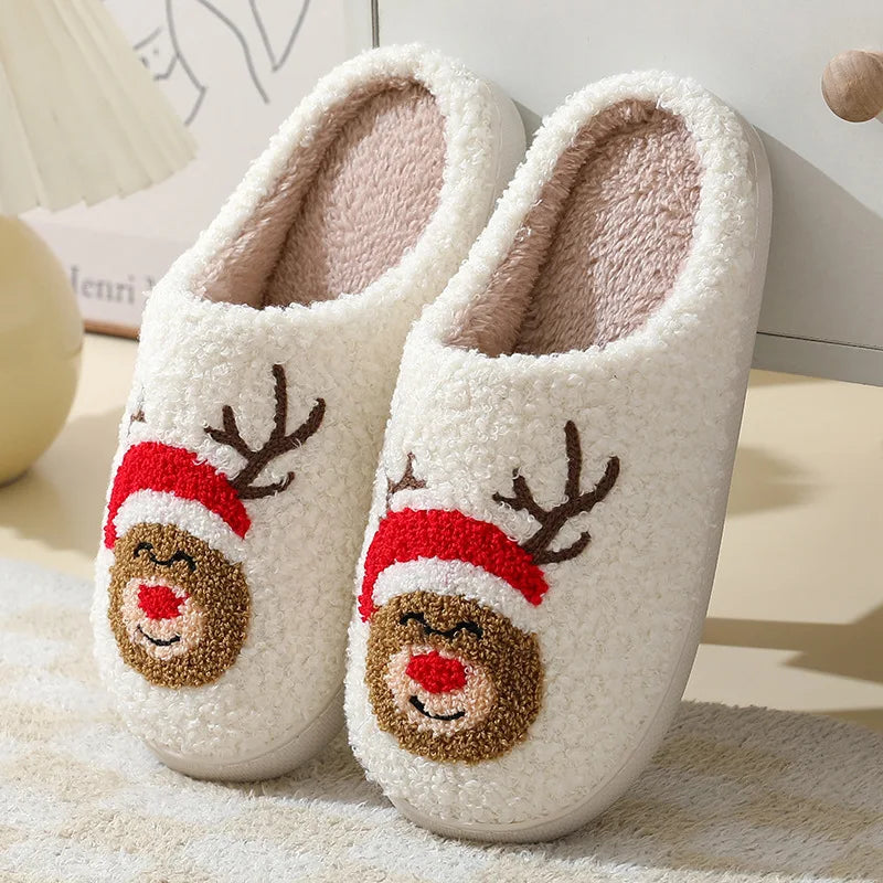 Reindeer Plush Slippers