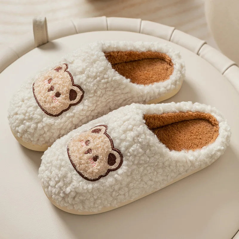 Teddy Plush Slippers (Multi-Color)