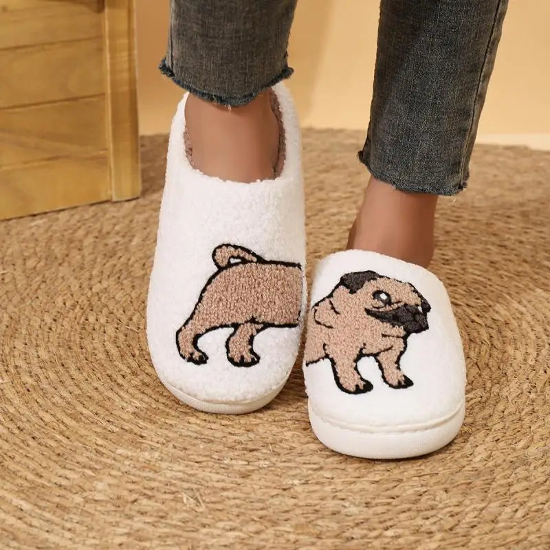 Pug Plush Slippers