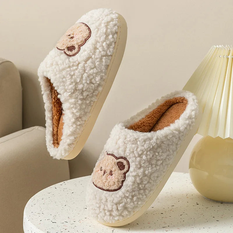Teddy Plush Slippers (Multi-Color)