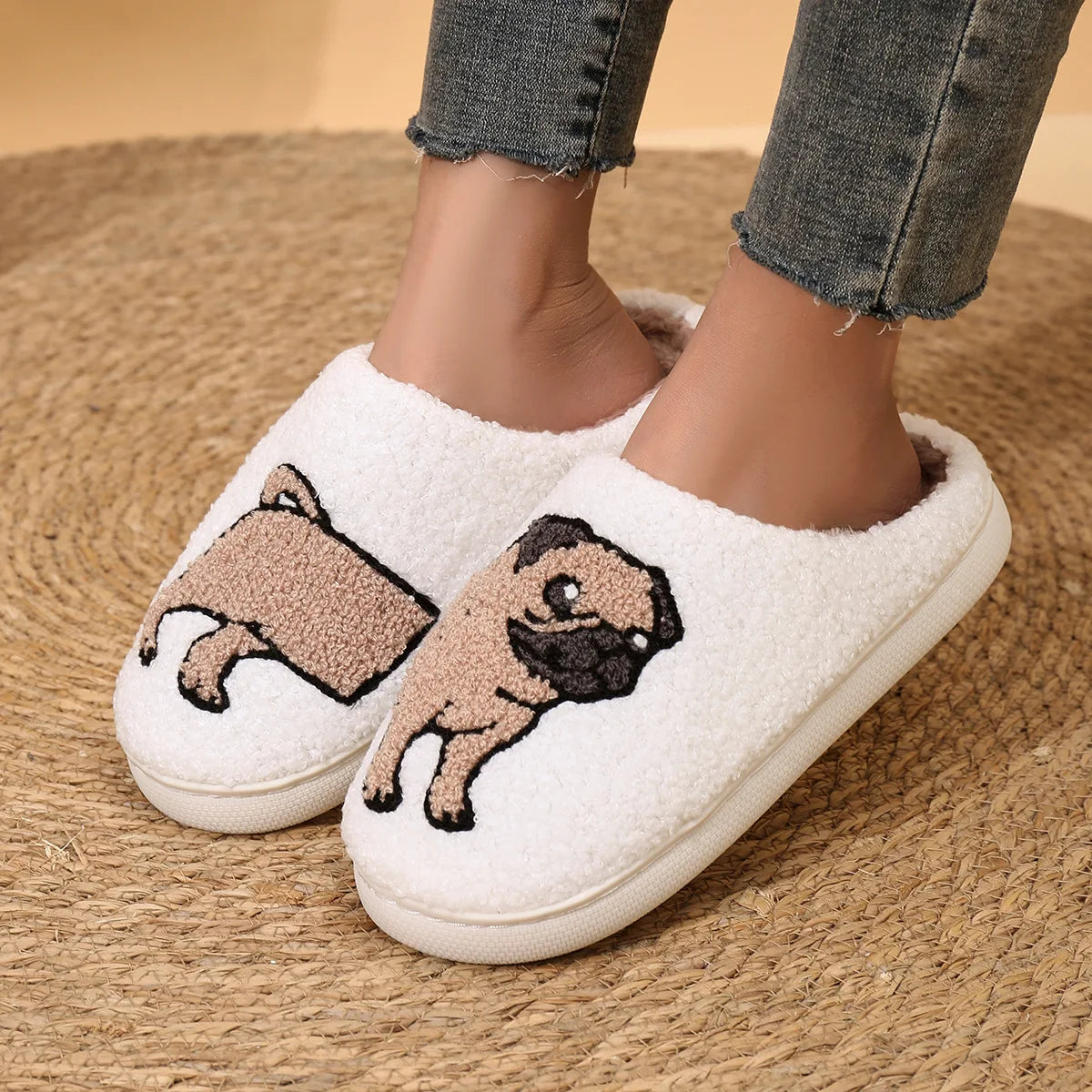 Pug Plush Slippers