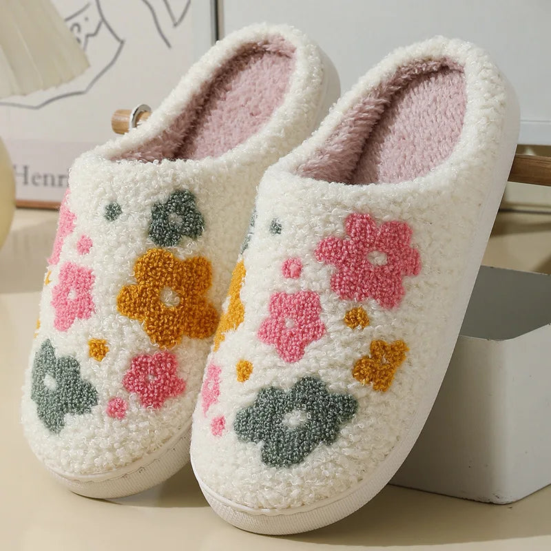 Spring Flowers Plush Slippers