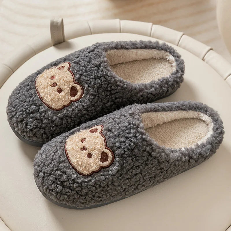 Teddy Plush Slippers (Multi-Color)