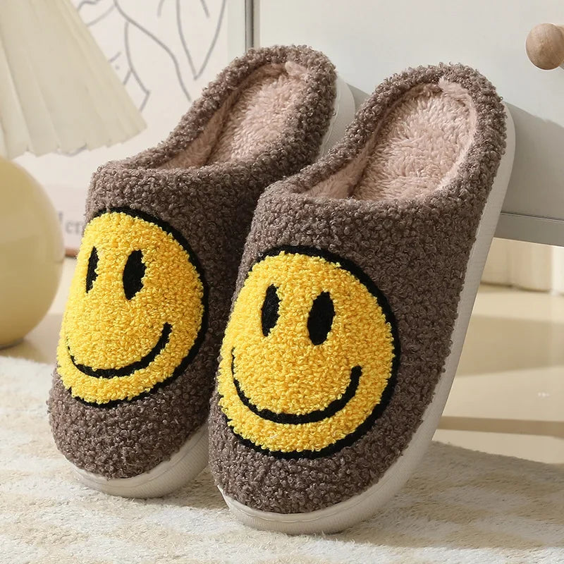 Smiley Plush Slippers