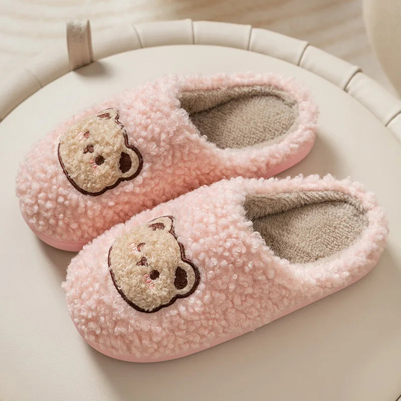 Teddy Plush Slippers (Multi-Color)