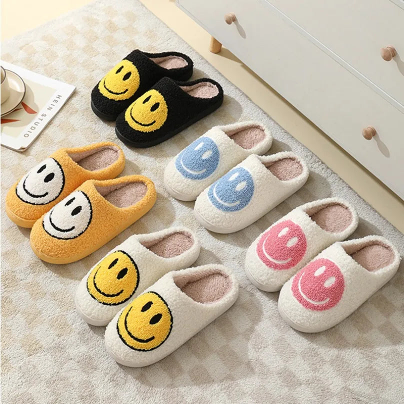 Smiley Plush Slippers