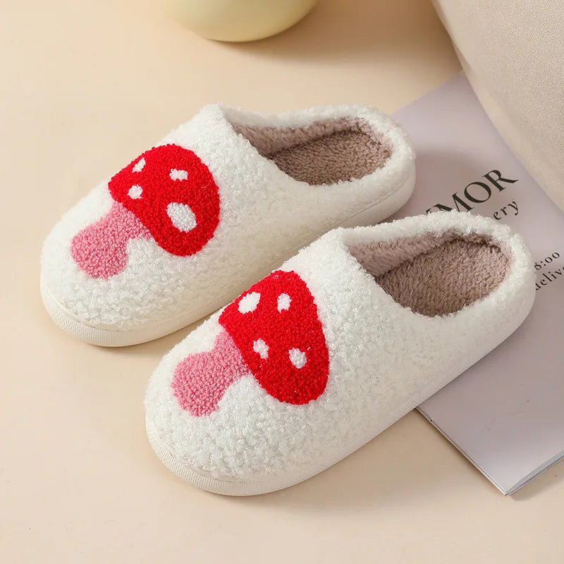 Mushroom Plush Slippers