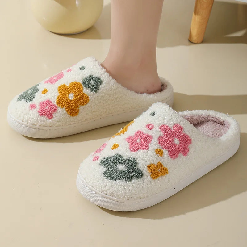Spring Flowers Plush Slippers