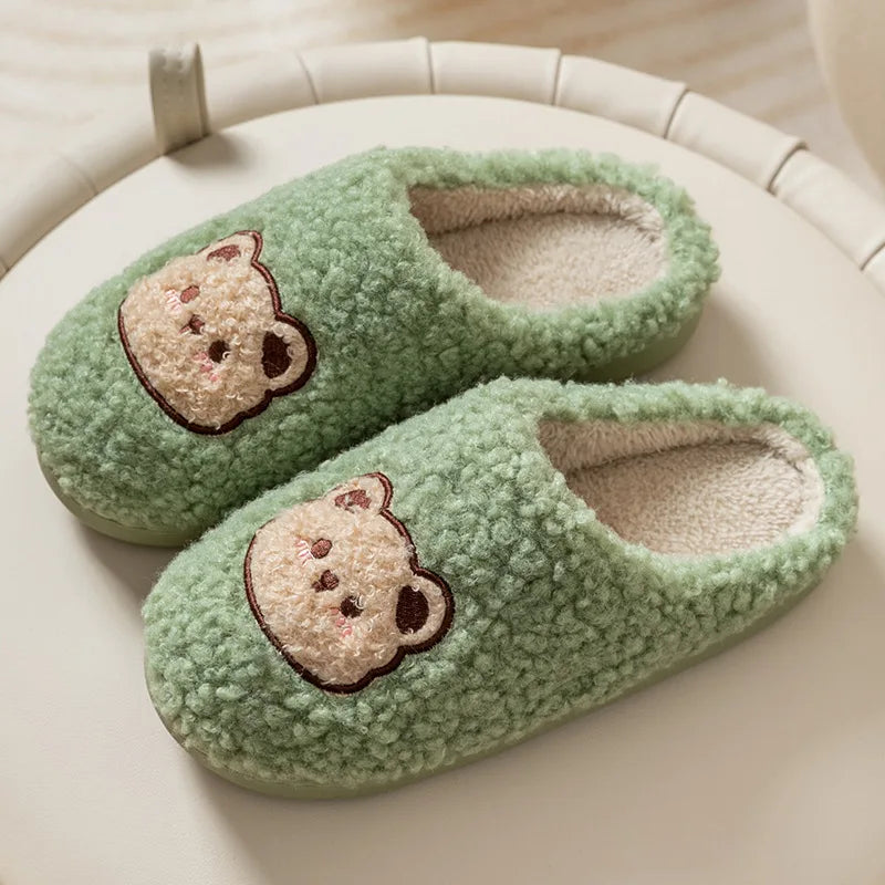 Teddy Plush Slippers (Multi-Color)