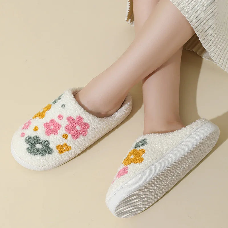 Spring Flowers Plush Slippers