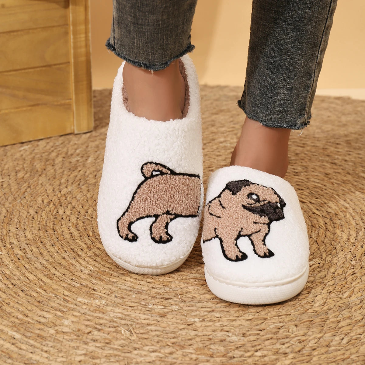 Pug Plush Slippers