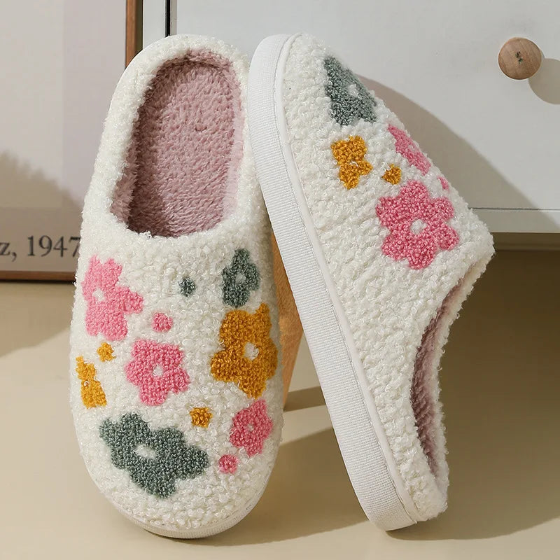 Spring Flowers Plush Slippers